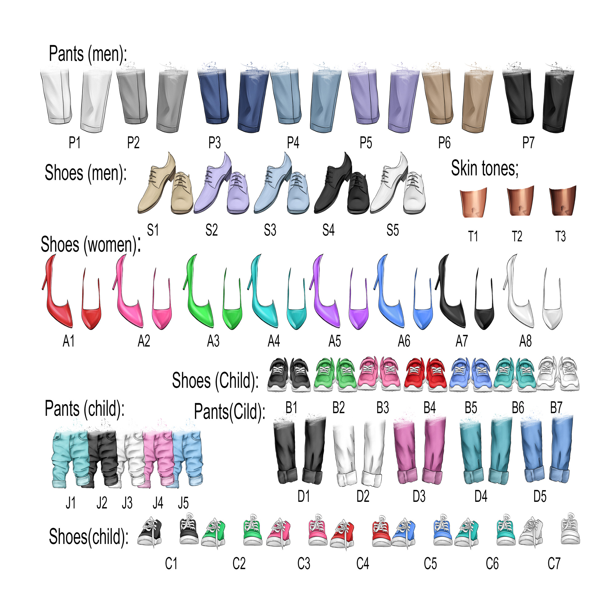 ♡ Personalized Family Shoes Print - Image 2